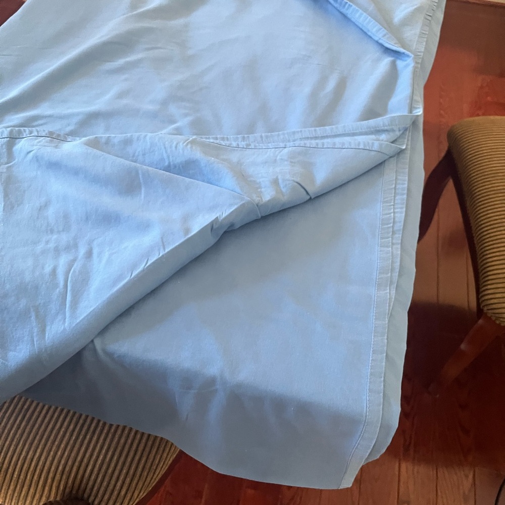 Luxurious Vintage Ralph Lauren Blue Bedding King size Flat Sheet - Picture 10 of 16